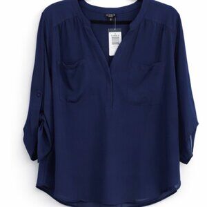 Torrid Harper Blouse Size 2 NWT Navy Blue Pullover Top 💙✨